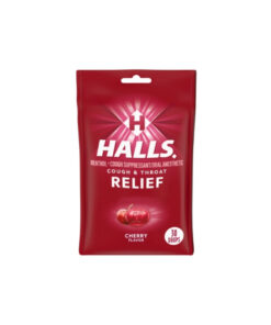 HALLS RELIEF CHERRY FLAVOR COUGH DROPS GETHALLS