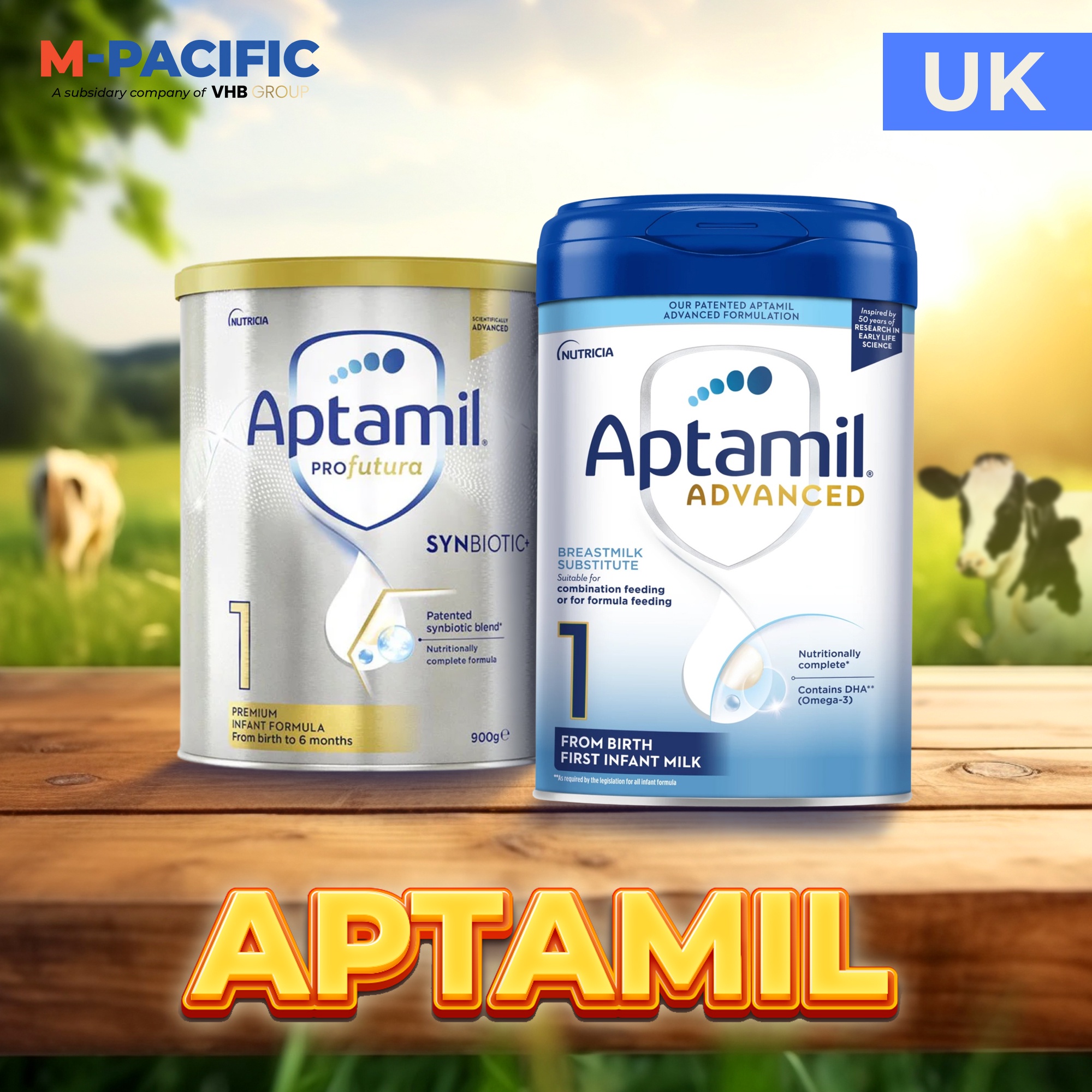 Aptamil infant formula products with different stages