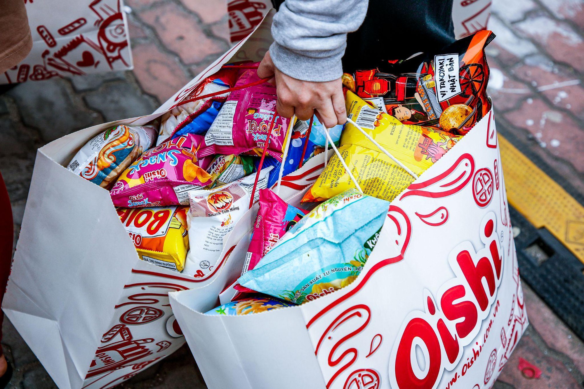 bag full of oishi product