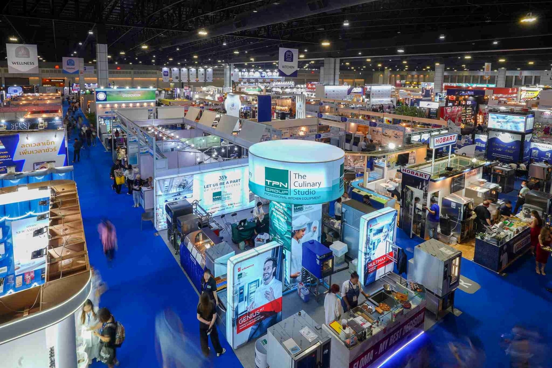 M-Pacific team presenting new product lines to international buyers at Thaifex.