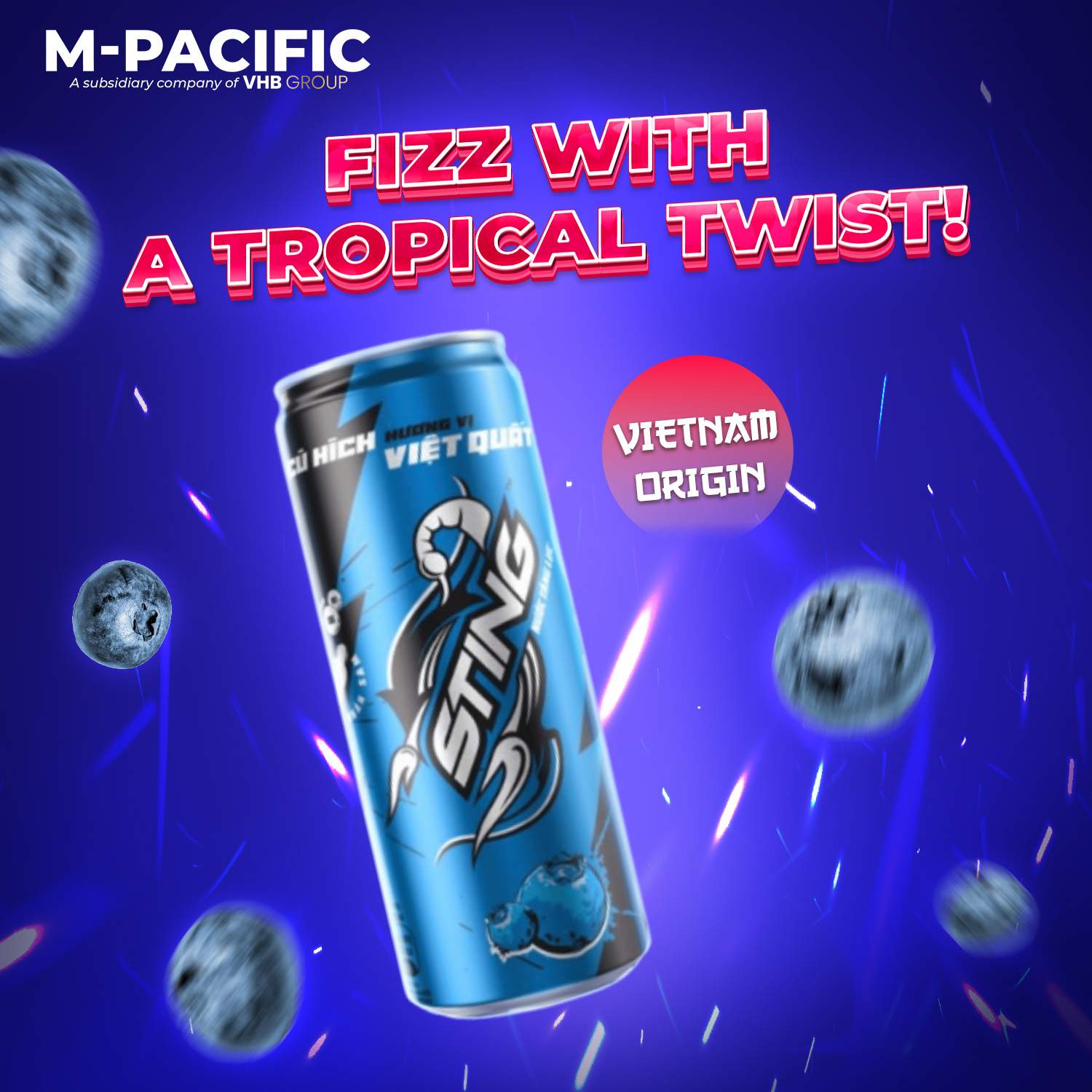 Sting Blueberry - FMCG distributor - FMCG supplier - wholesale - energy drink - Vietnam origin