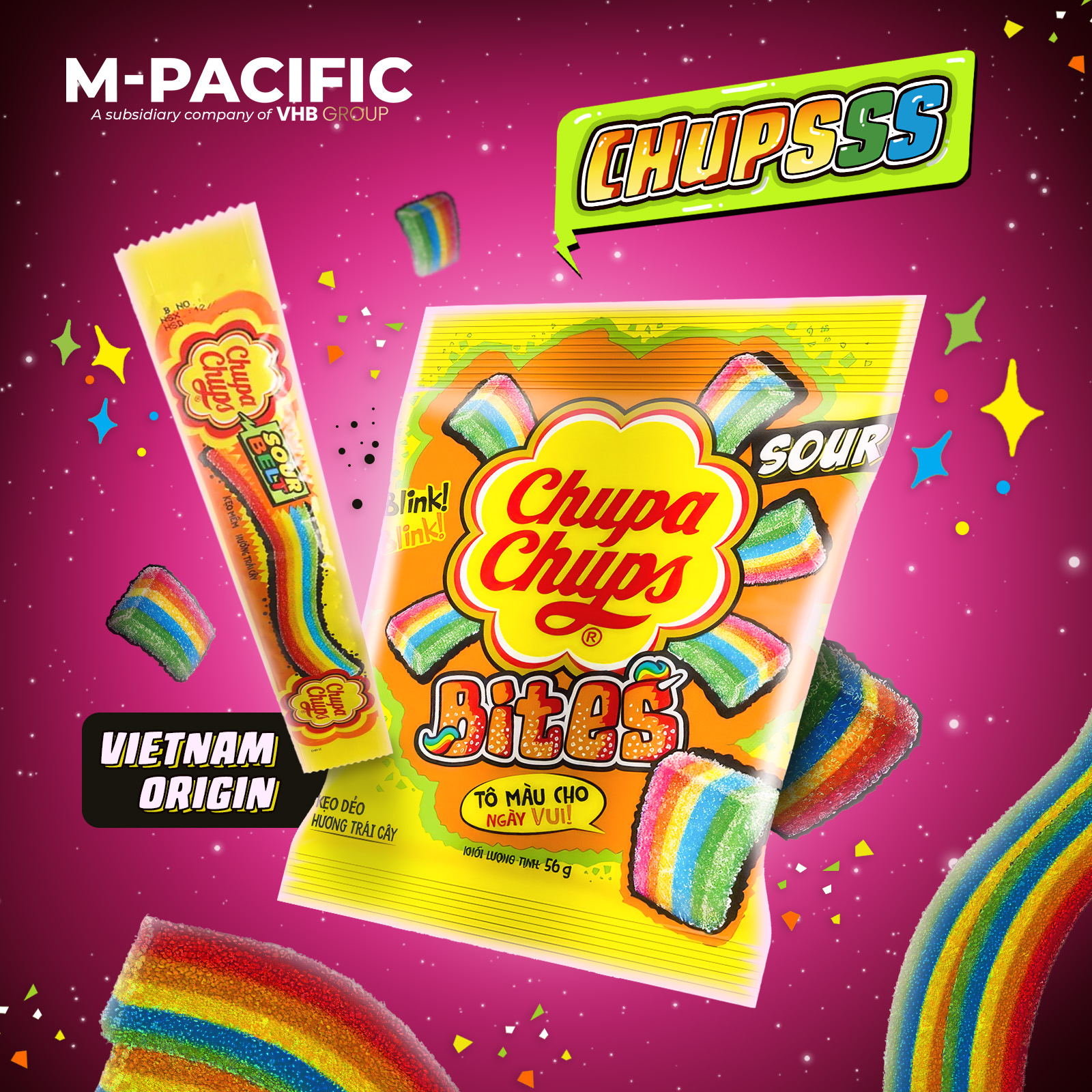 CHUPA CHUPS Sour Bites - Vietnam origin - confectionery - FMCG supplier - FMCG distributor