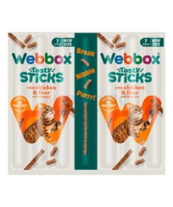WEBBOX TASTY STICK WITH CHICKEN & LIVER 7PK 35G WHOLESALE 35G - UK ORIGIN