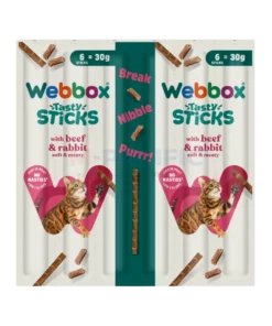 WEBBOX TASTY STICK WITH BEEF & RABBIT 7PK 35G WHOLESALE 35G - UK ORIGIN