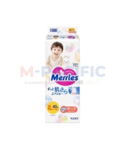 MERRIES TAPE DIAPERS XL 40 XL 40 TAPE - VIETNAM ORIGIN
